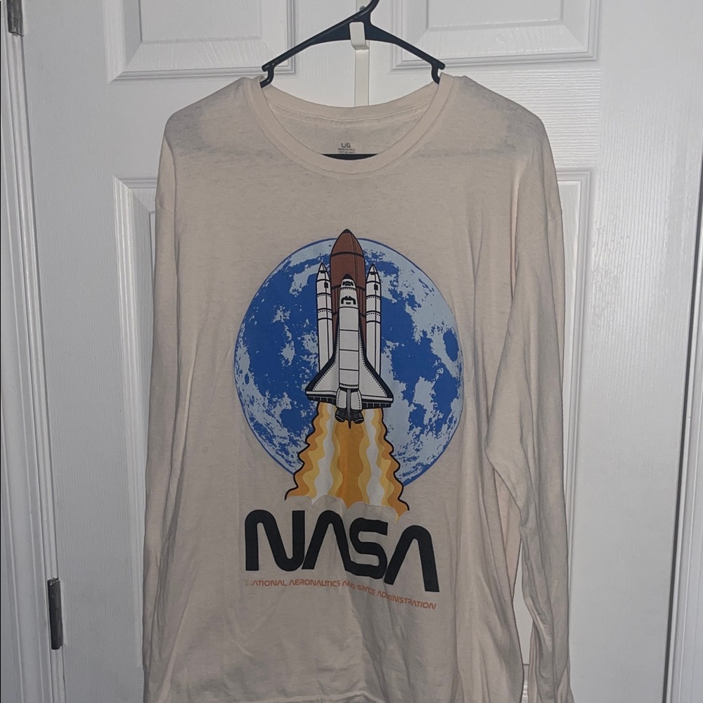NASA Cream Long Sleeve Shirt